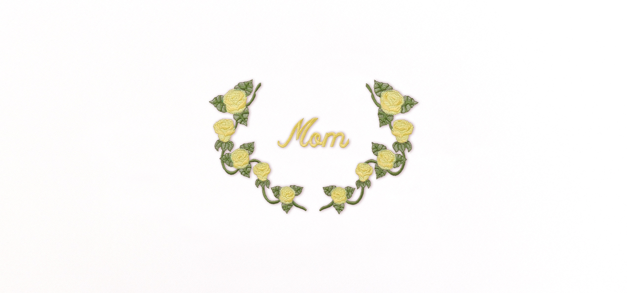 Mom Wreath Yellow White Faux